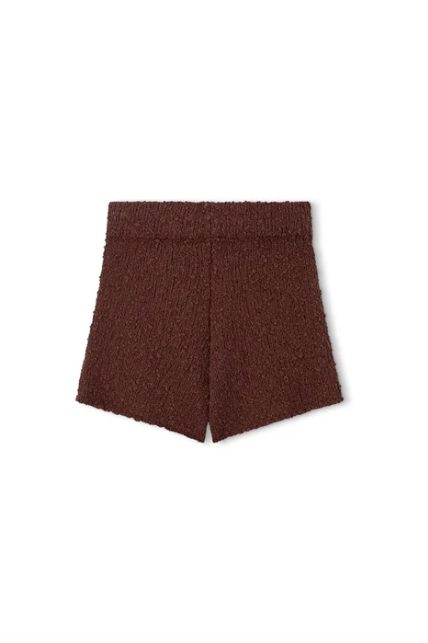Plum Boucle Knit Short
