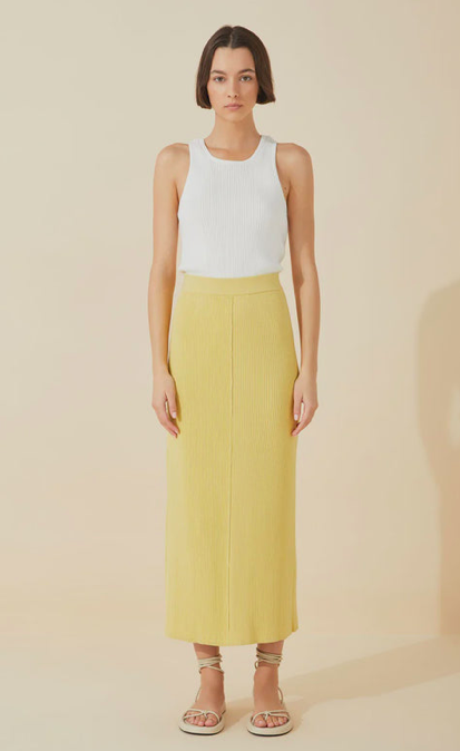 Citrus Knitted Organic Cotton Blend Skirt