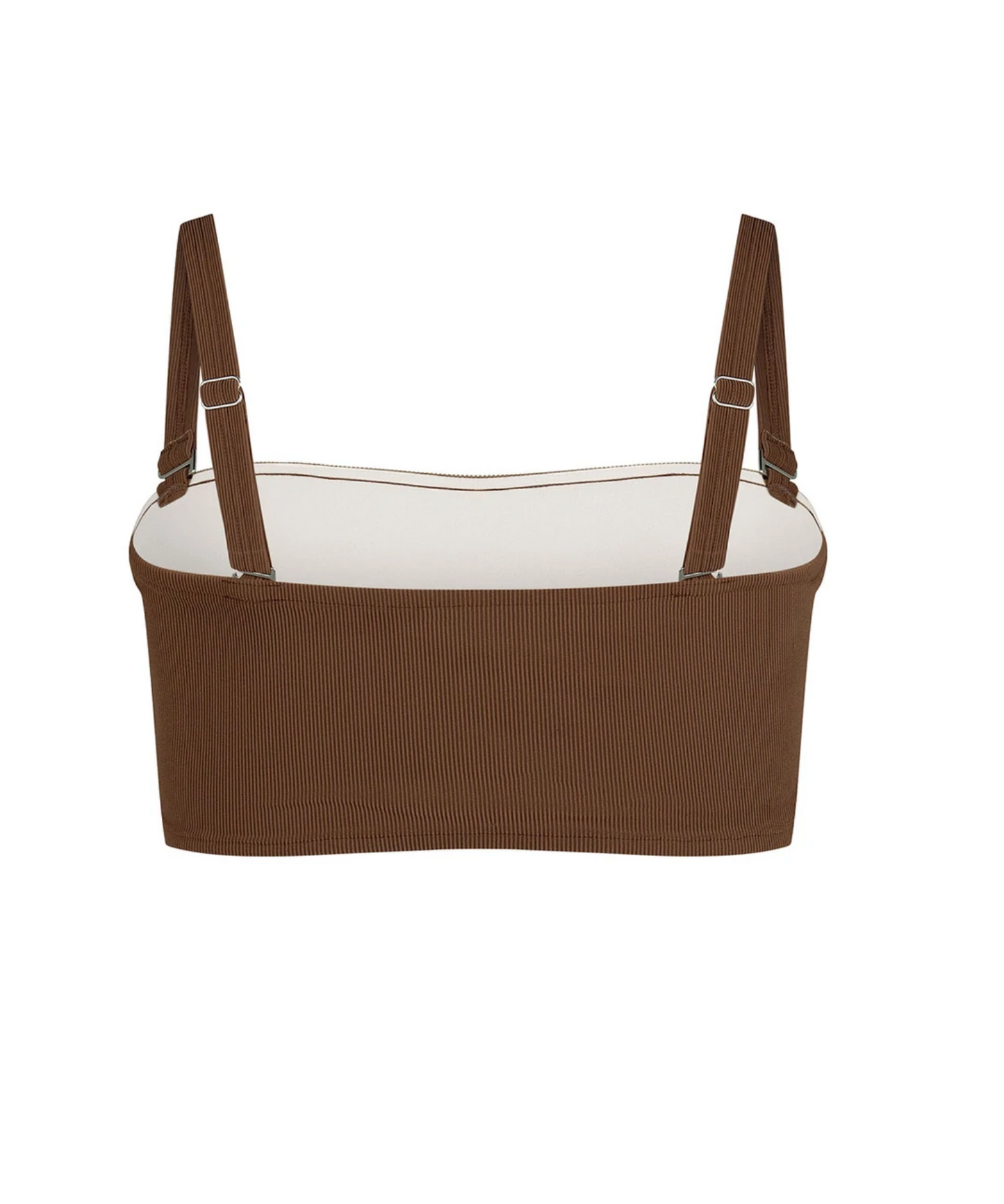 Brown Ribbed Bandeau