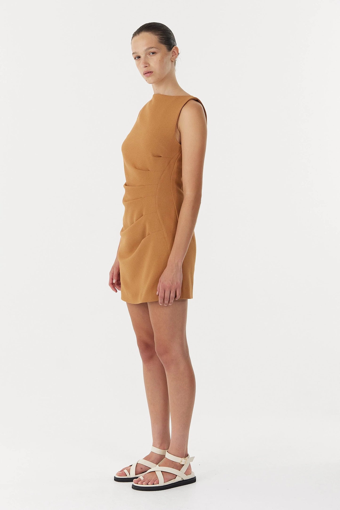 Enigma Mini Dress - Camel