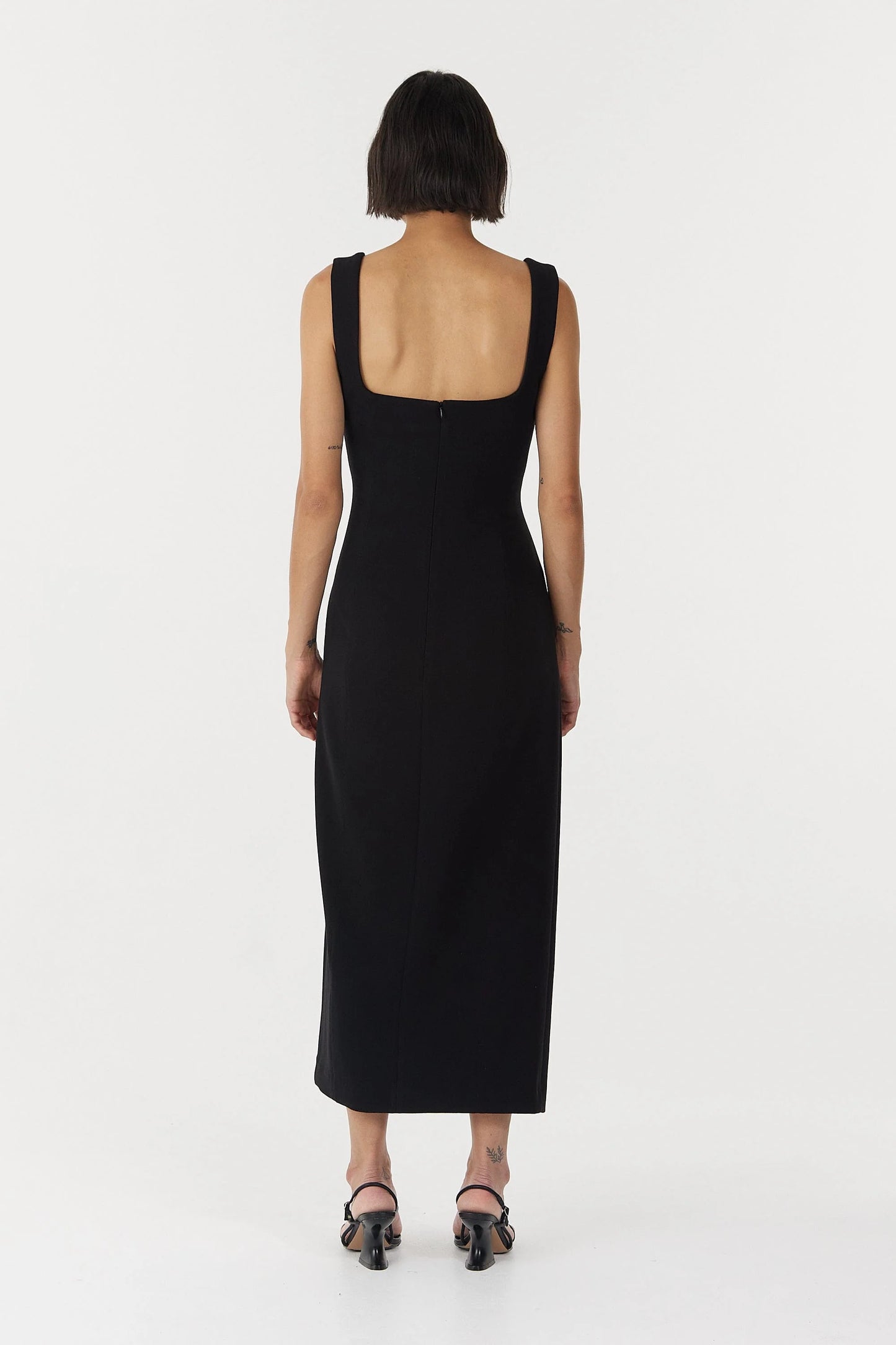 Enigma Tuck Dress - Black