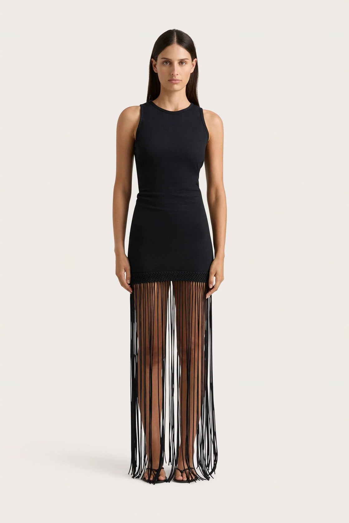 Maceio Fringed Dress - Black