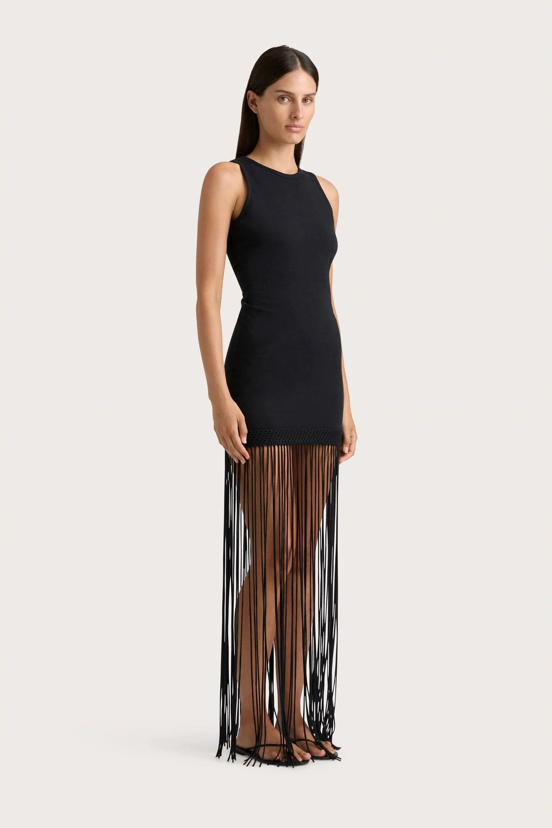 Maceio Fringed Dress - Black