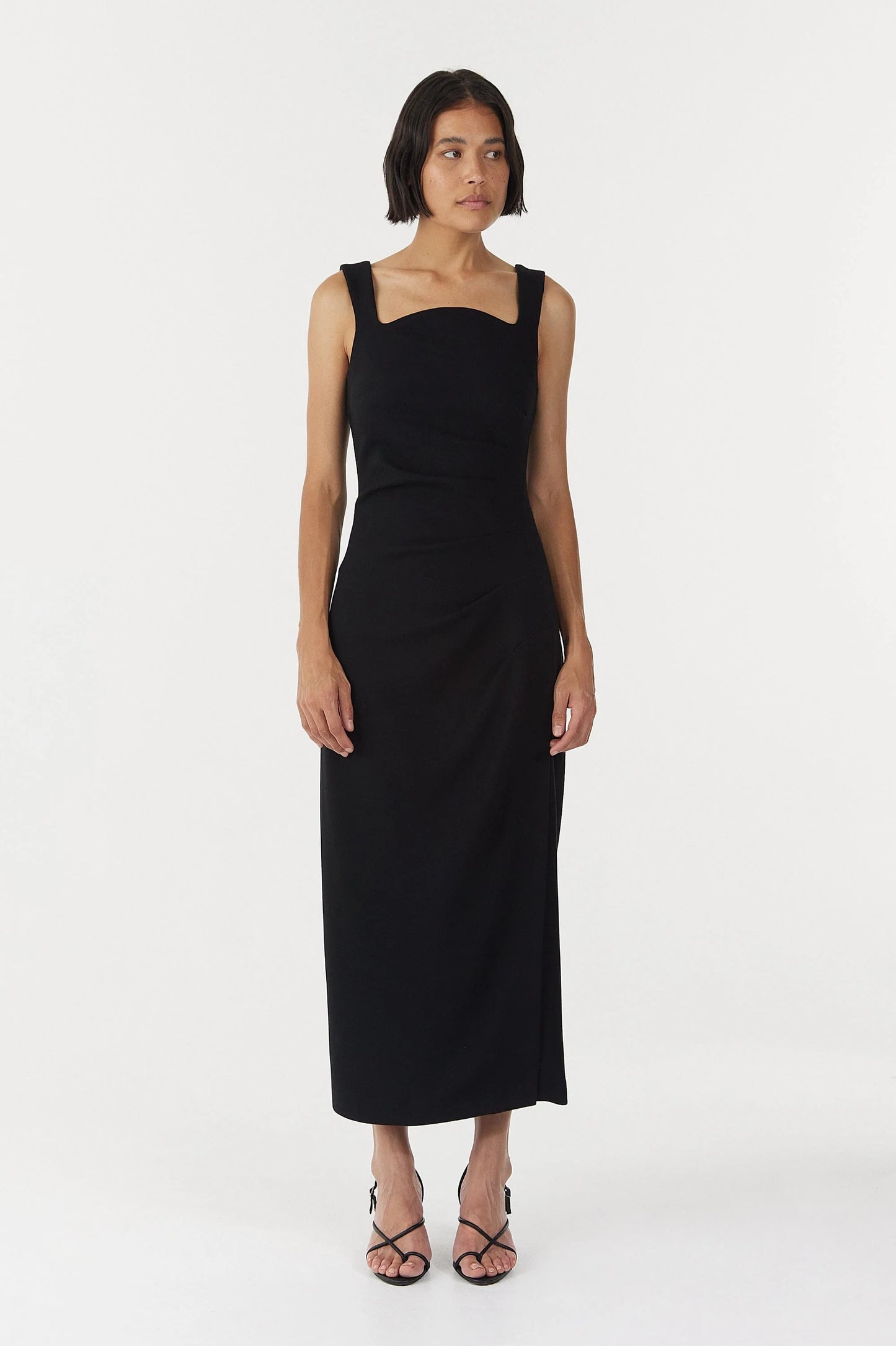 Enigma Tuck Dress - Black