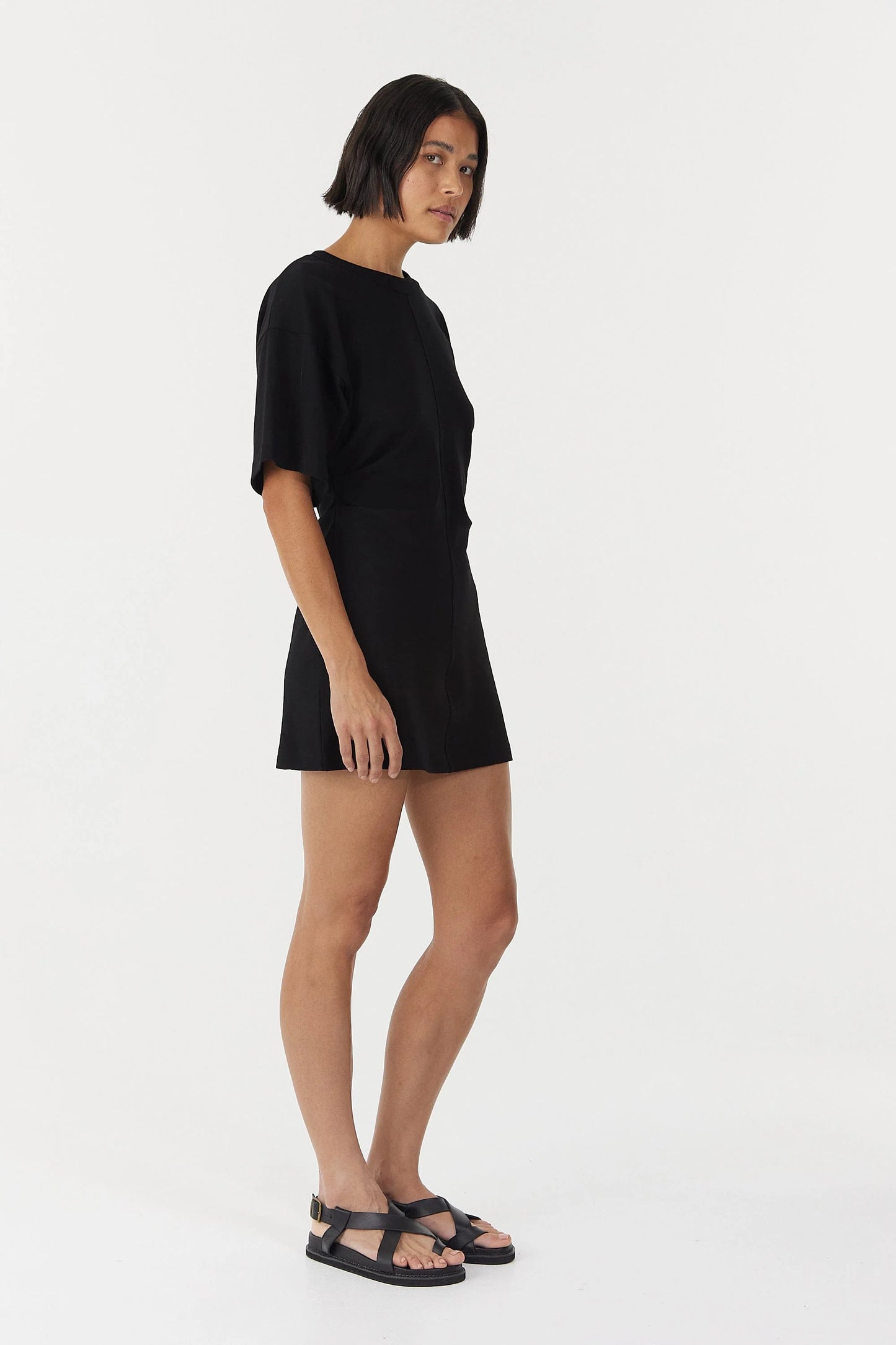 Momentum Tee Mini Dress - Black