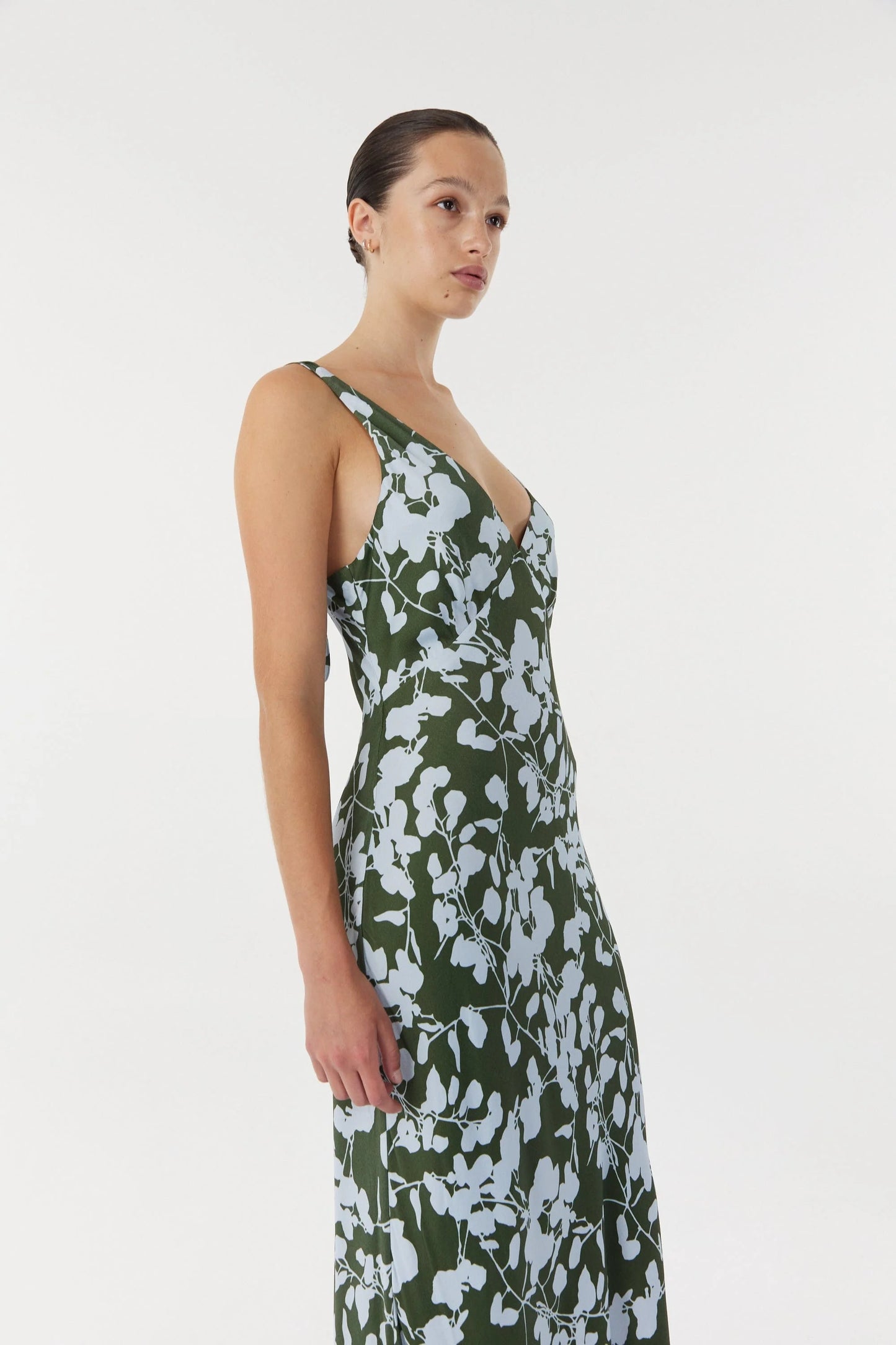 Modern Muse Bias Midi Dress - Olive