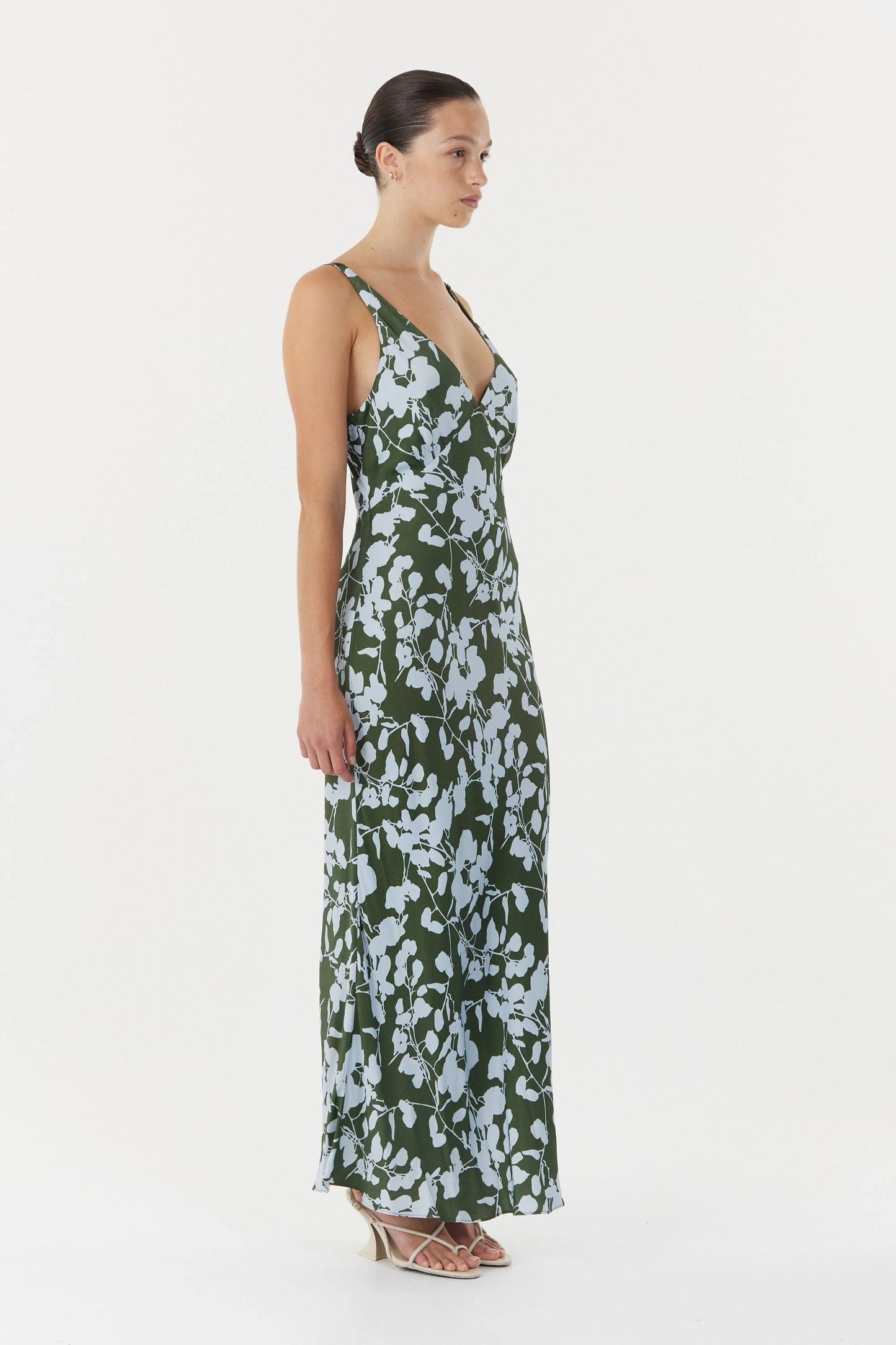 Modern Muse Bias Midi Dress - Olive