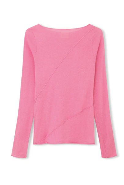 Sea Pink Panelled Knit Top