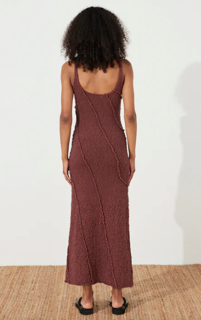 Plum Boucle Knit Dress