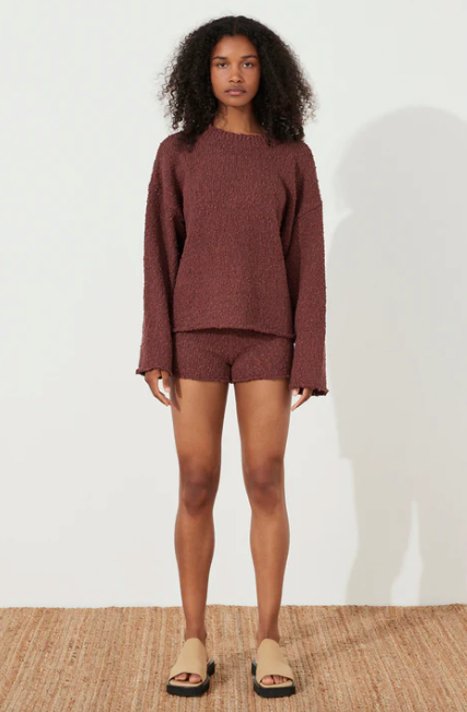 Plum Boucle Knit Jumper