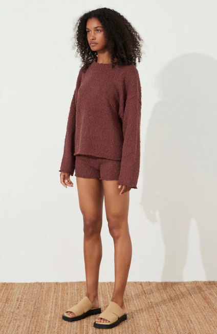 Plum Boucle Knit Jumper