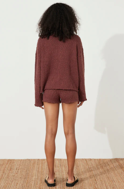 Plum Boucle Knit Jumper