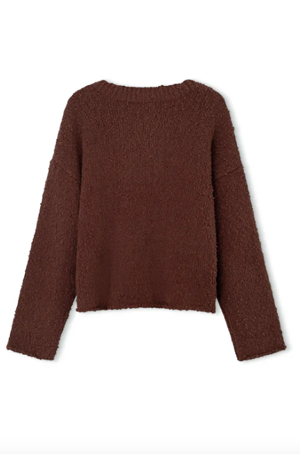 Plum Boucle Knit Jumper