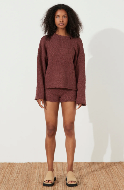 Plum Boucle Knit Jumper